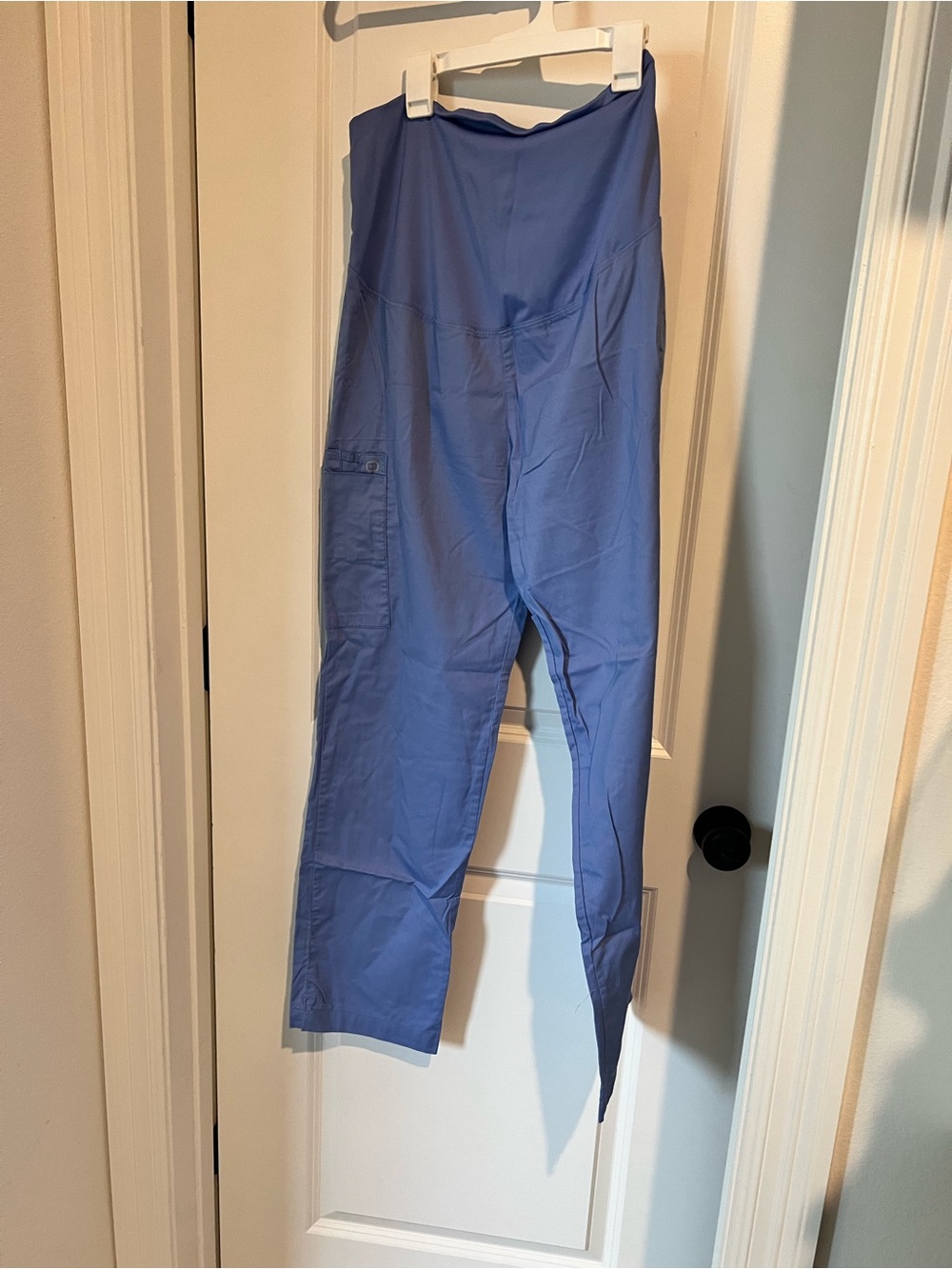 Light Blue women’s  maternity Utility Scrub Pantsr
